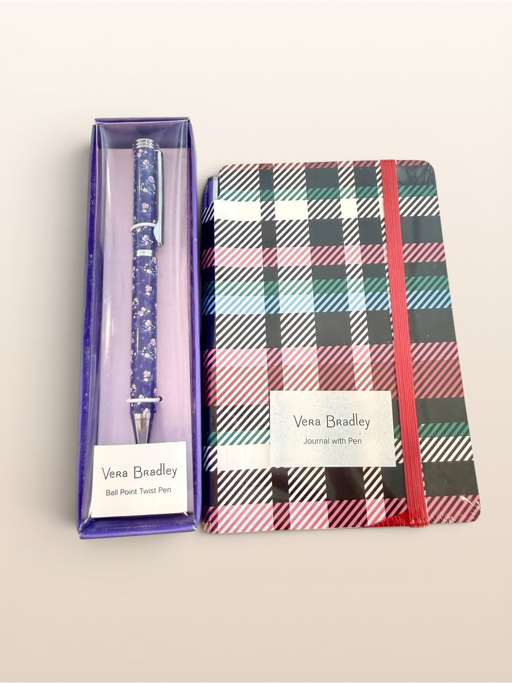 Vera Bradley Plaid Journal with 2 Pens